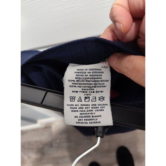 Tommy Hilfiger Track Pants Men's LARGE Blue 100% Nylon Pockets Drawstring - Picture 5 of 8